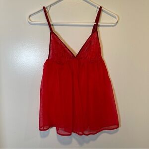 Victoria's Secret Elegant red Lace top‎ women’s size small